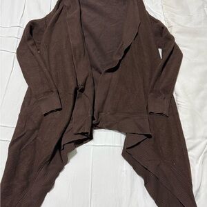 Ralph Lauren Chocolate Open Front Cardigan Heavy Weight